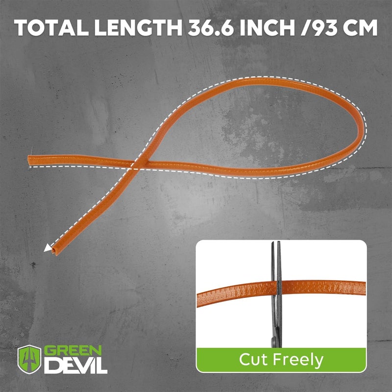 GREEN DEVIL Full Brim Guard, Hard Hat Guard Strip,Hard Hat Accessories for Strengthen Helmet Protection,1PCS Length 36.6in，Not Including Hardhat - Image 5